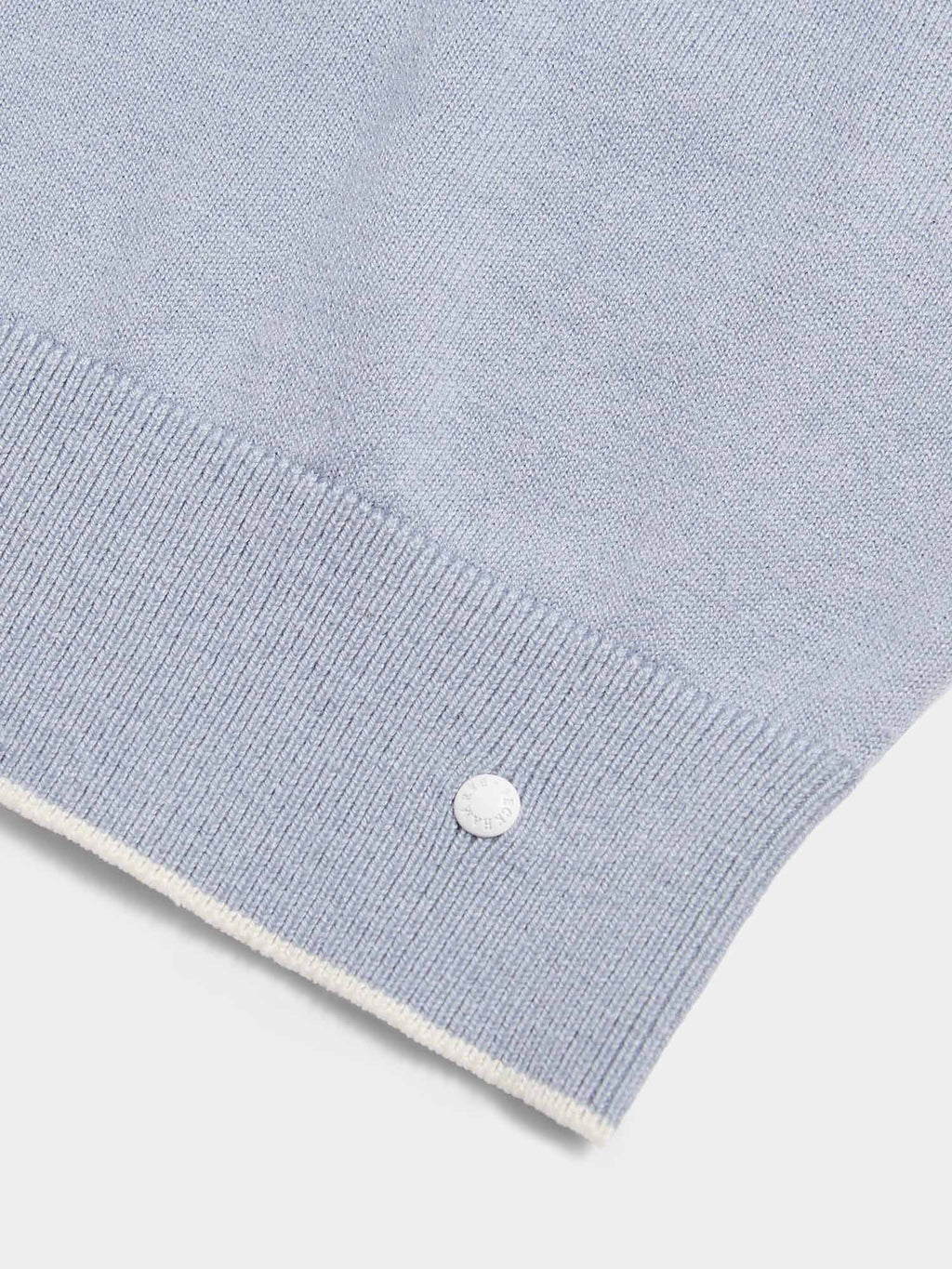 Jersey Knit Polo Shirt in Blue Blizzard