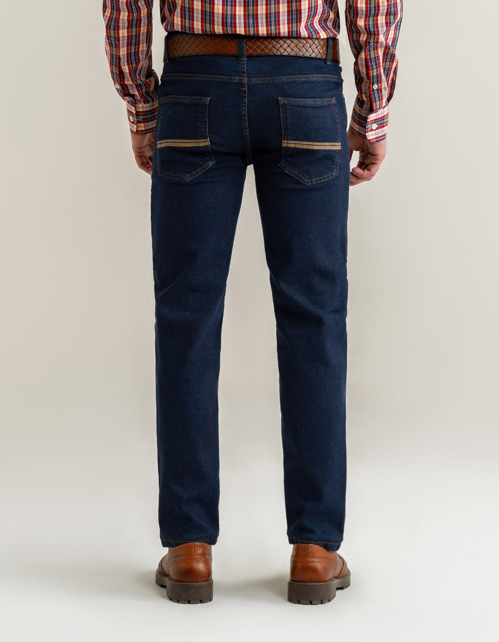 Basic Men's Denim Jeans - Dark Blue