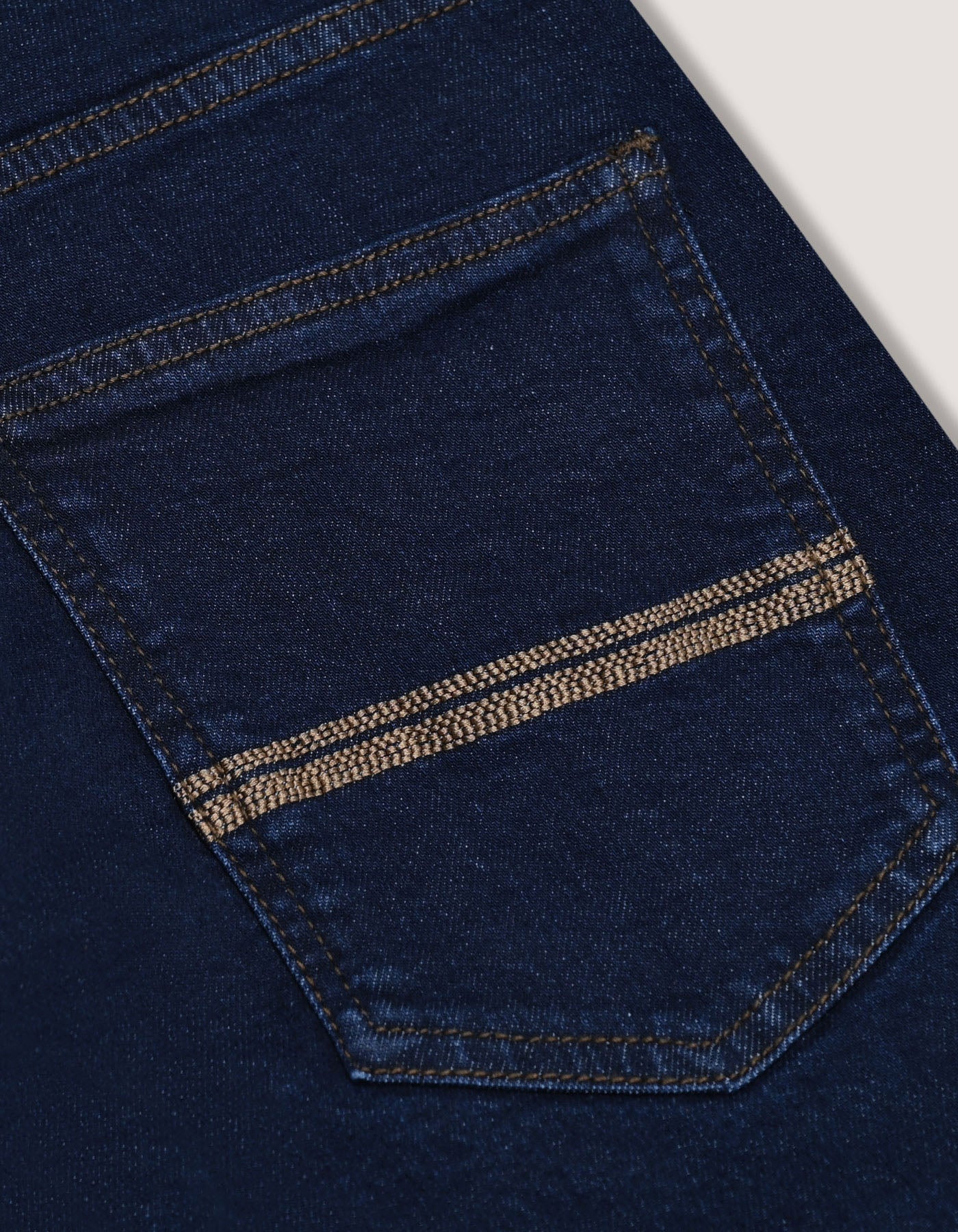 Basic Men's Denim Jeans - Dark Blue