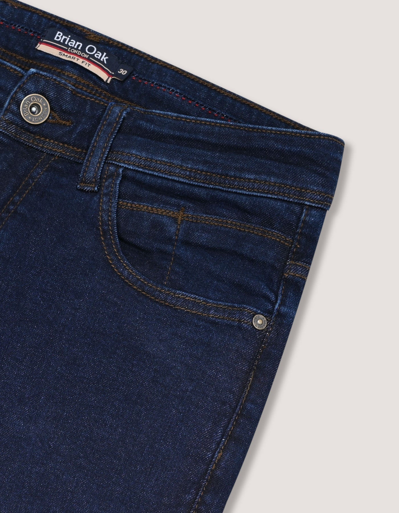 Basic Men's Denim Jeans - Dark Blue