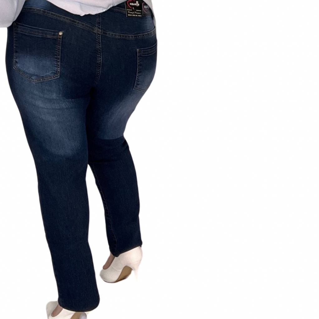 SUPER STRETCHY DENIM JEANS WITH SEQUIN PATCHES