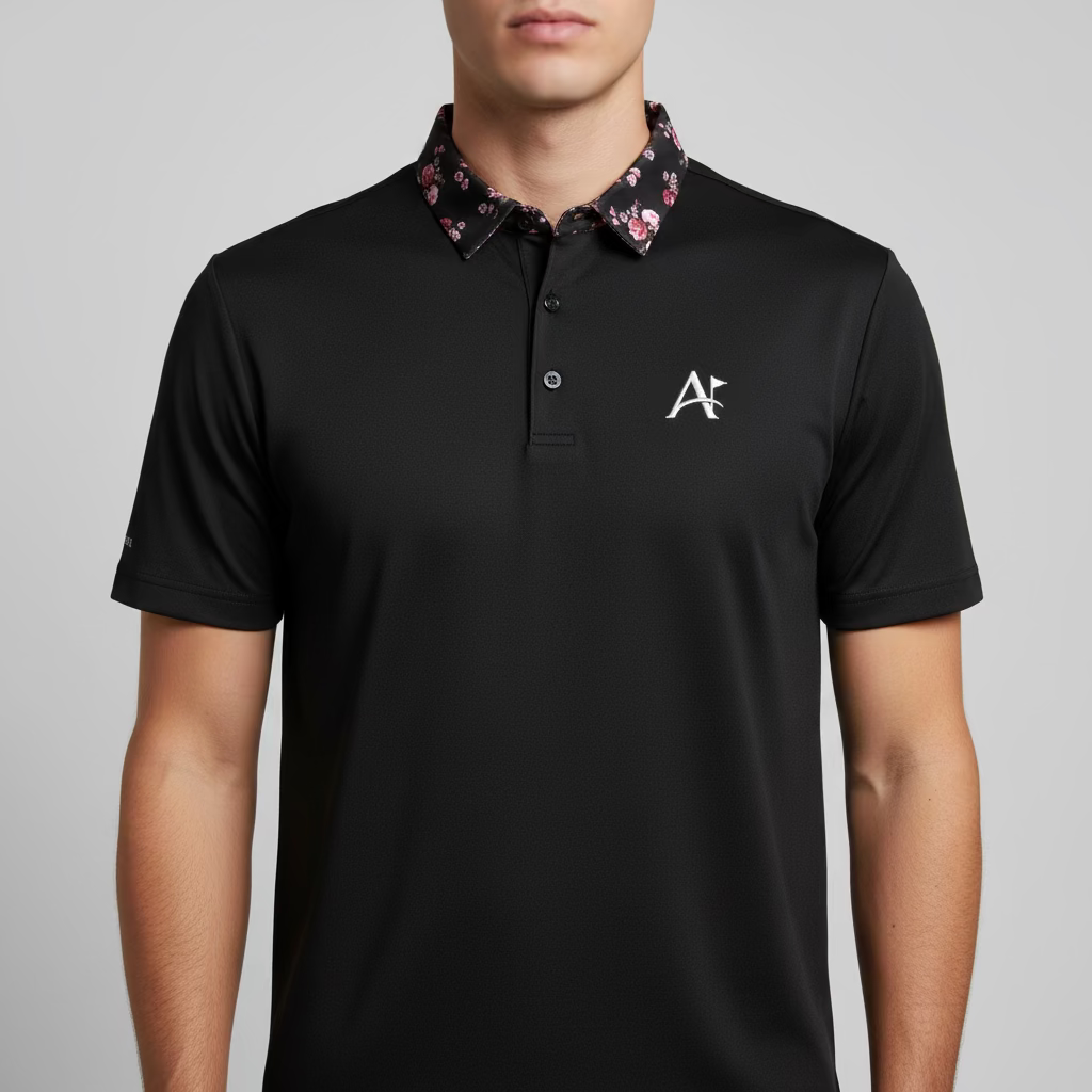 Polo shirt- Floral colar
