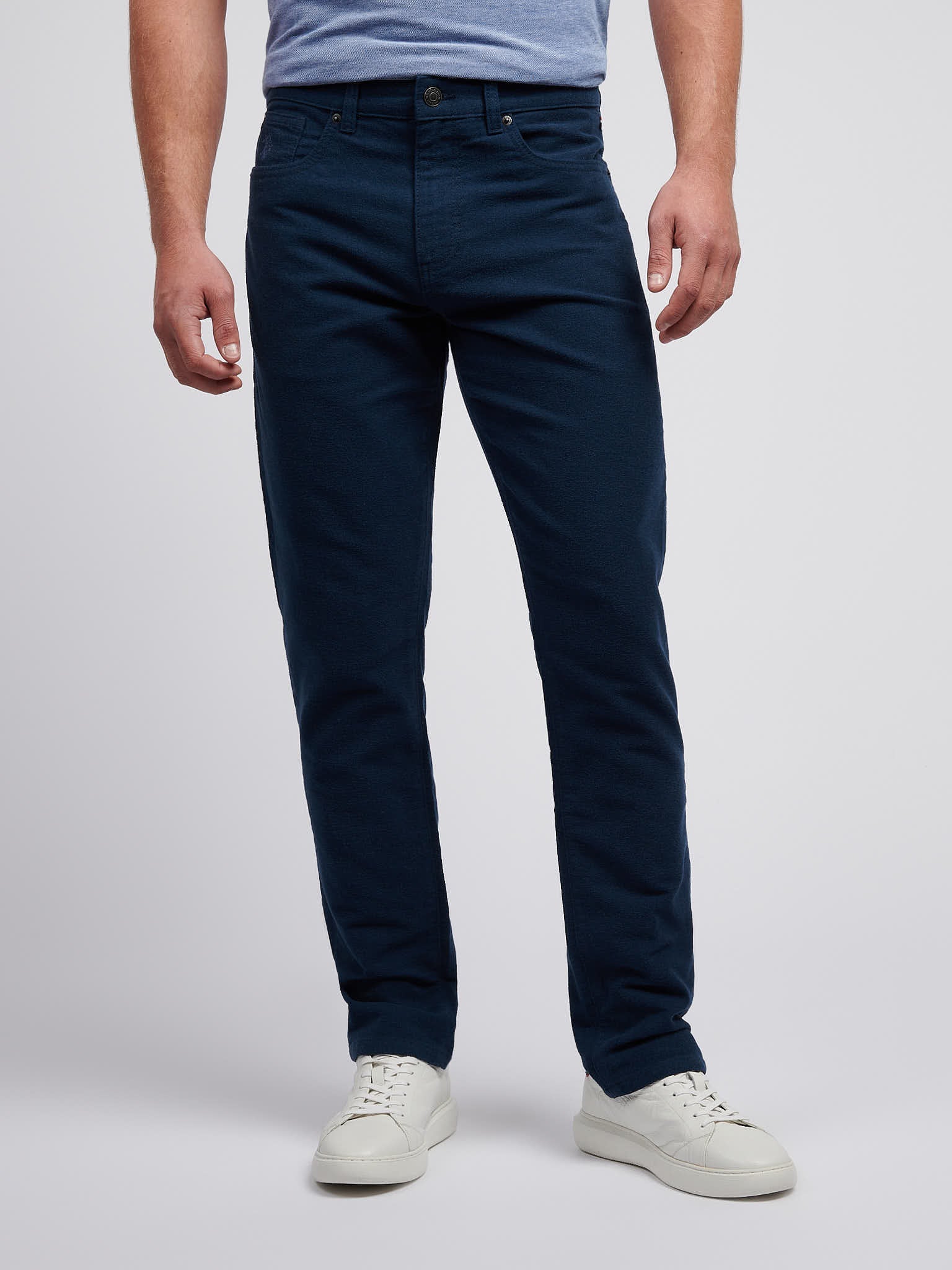 Mens Moleskin 5 Pocket Trouser in Dark Sapphire Navy