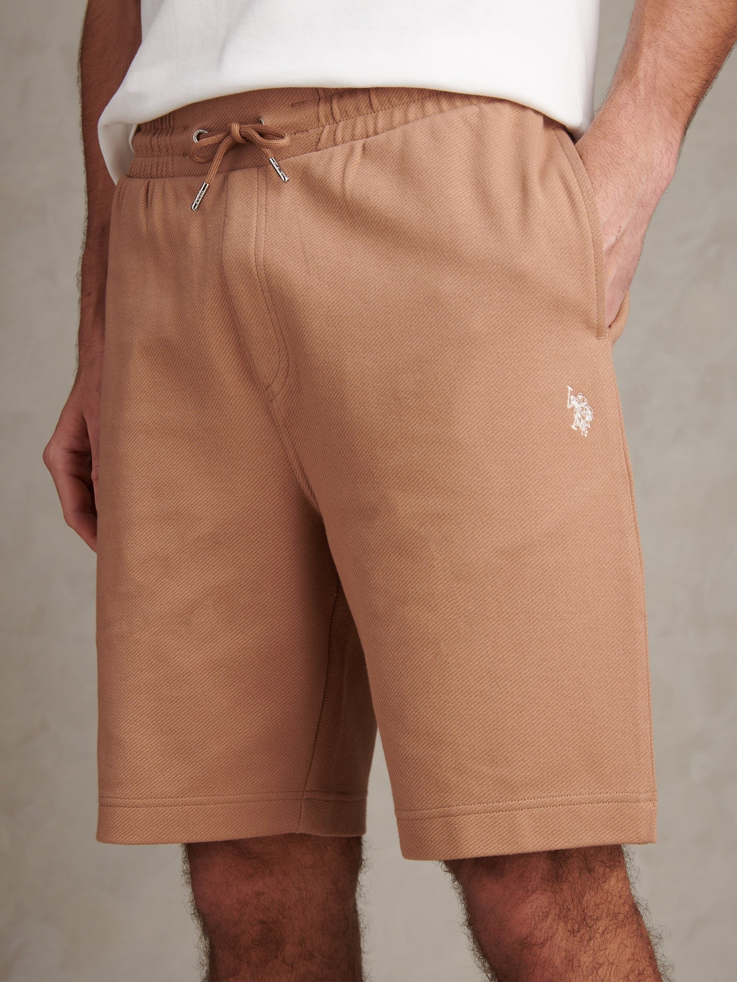 Mens Twill Texture Jersey Short Burro