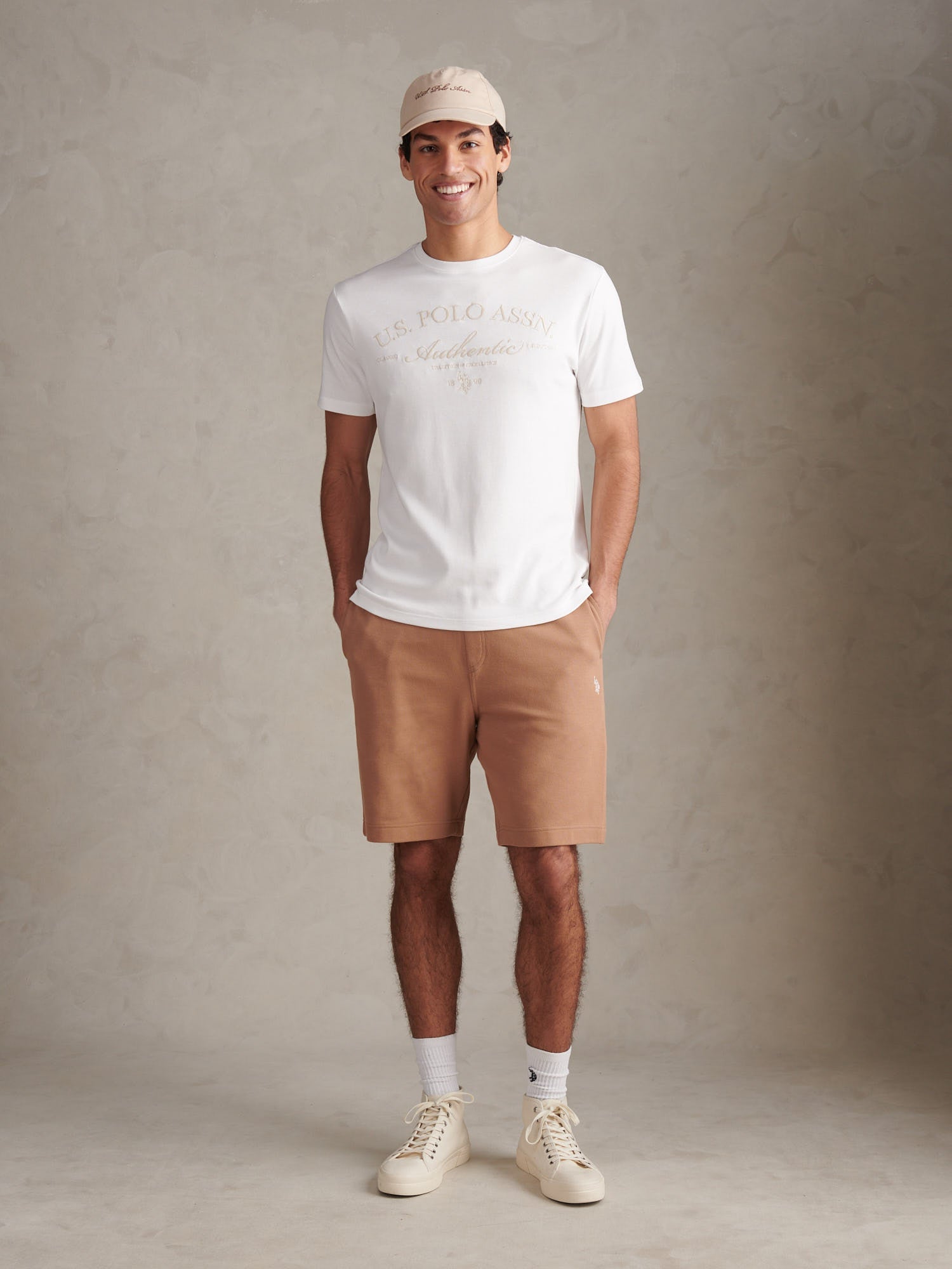 Mens Twill Texture Jersey Short Burro