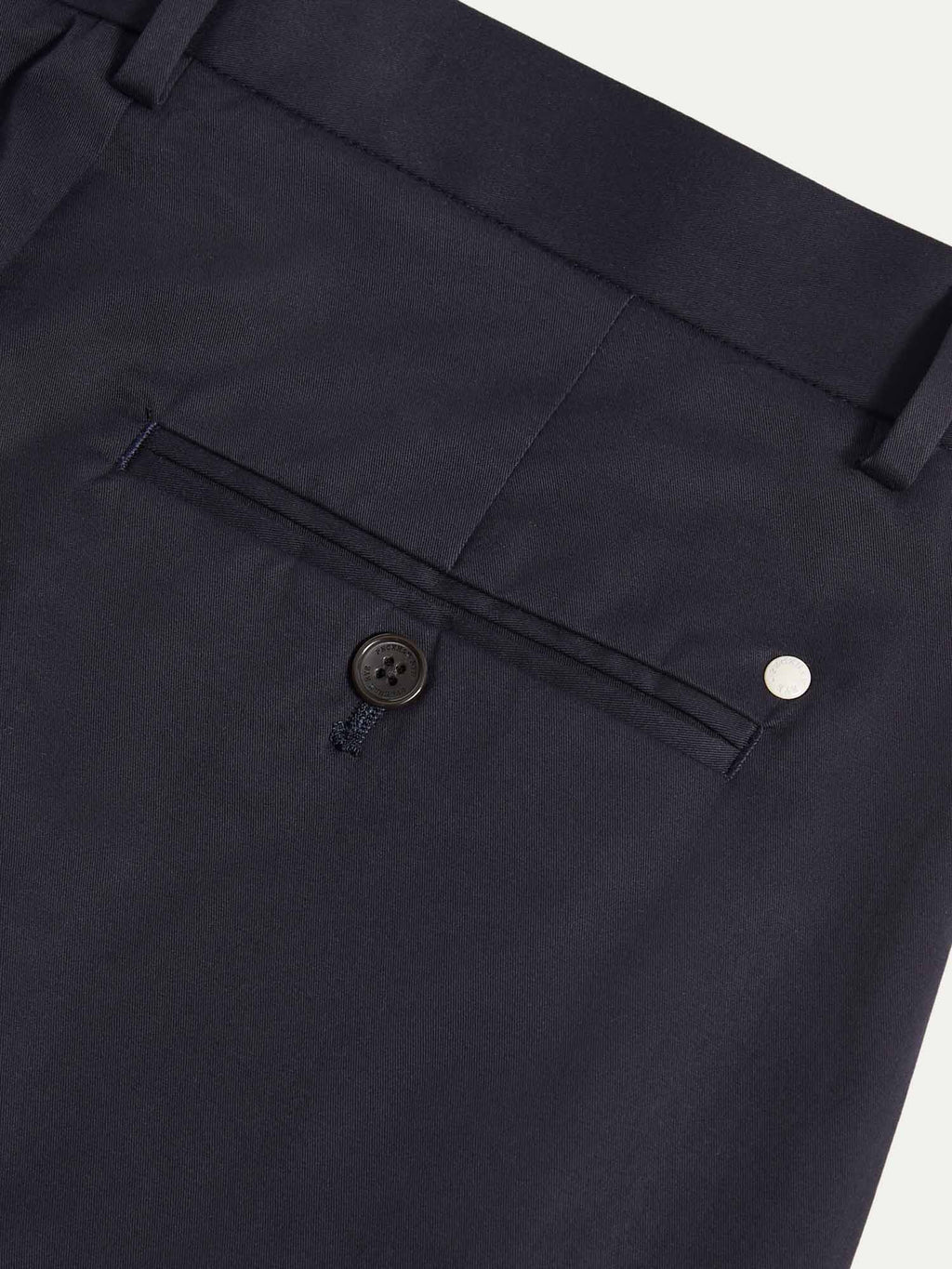 Stretch Cotton Trouser in Dark Sapphire Navy