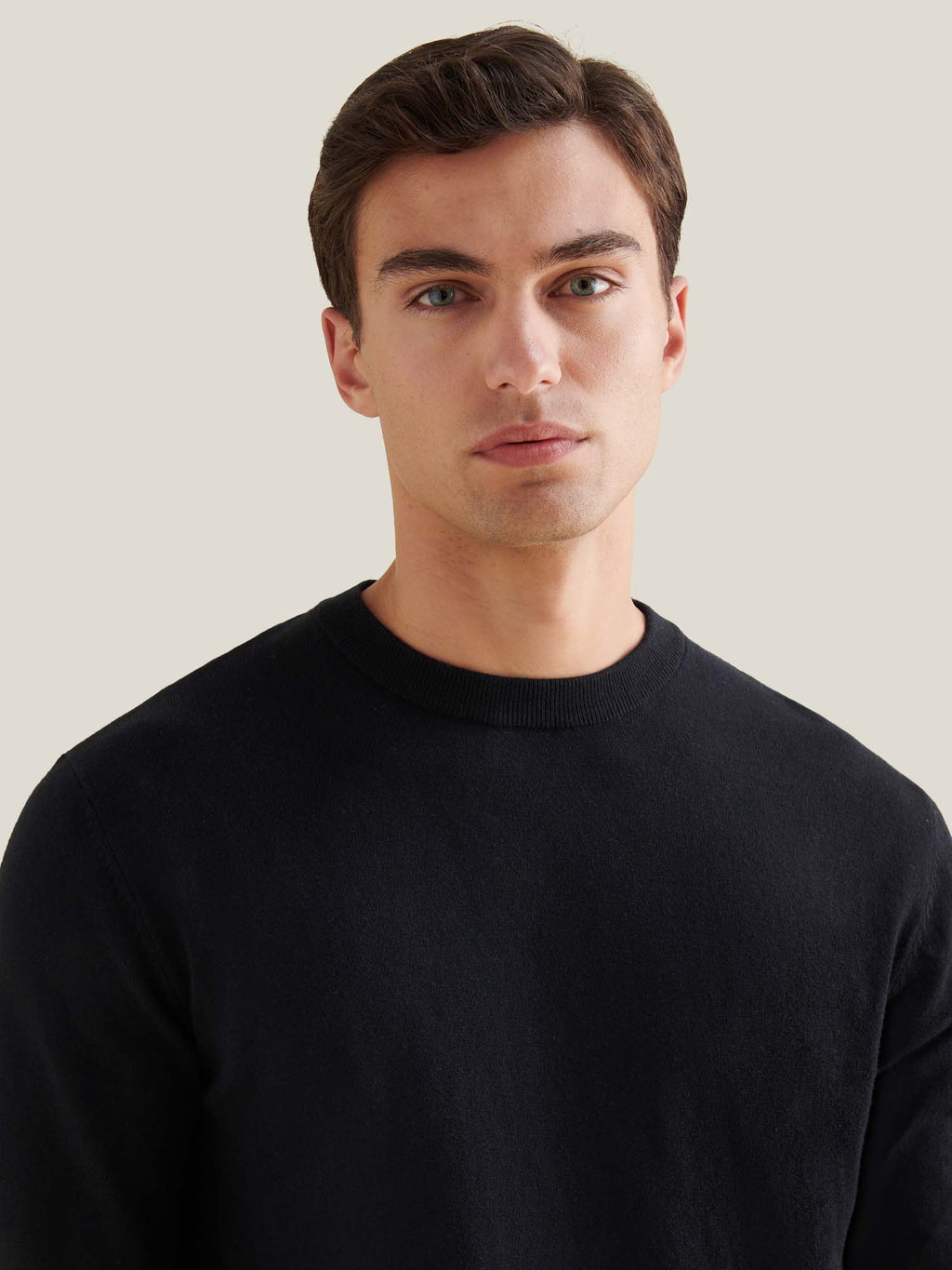 Jersey Knit Crew in Black