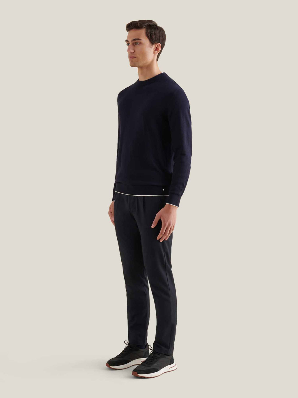 Jersey Knit Crew in Dark Sapphire Navy