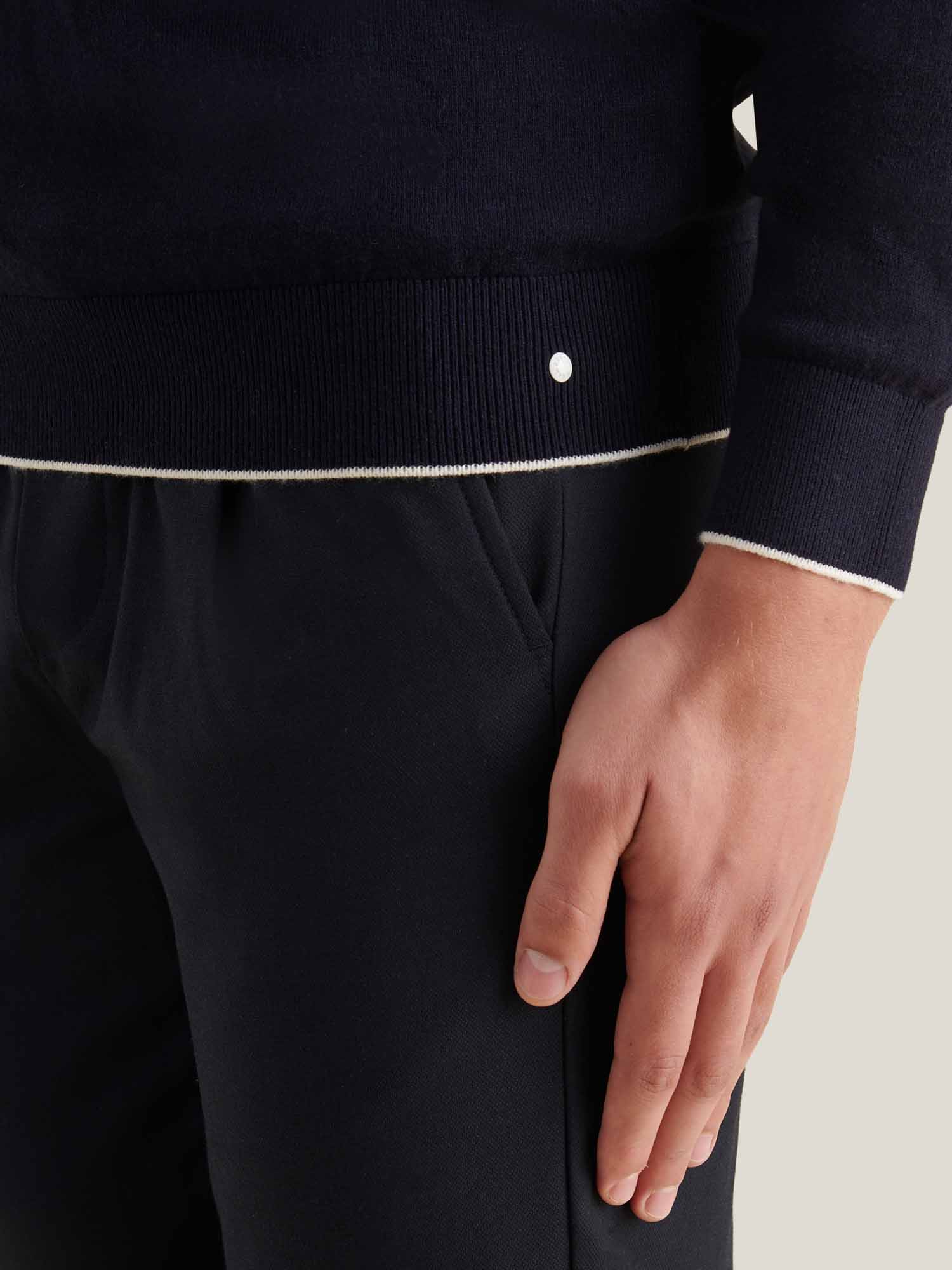 Jersey Knit Crew in Dark Sapphire Navy