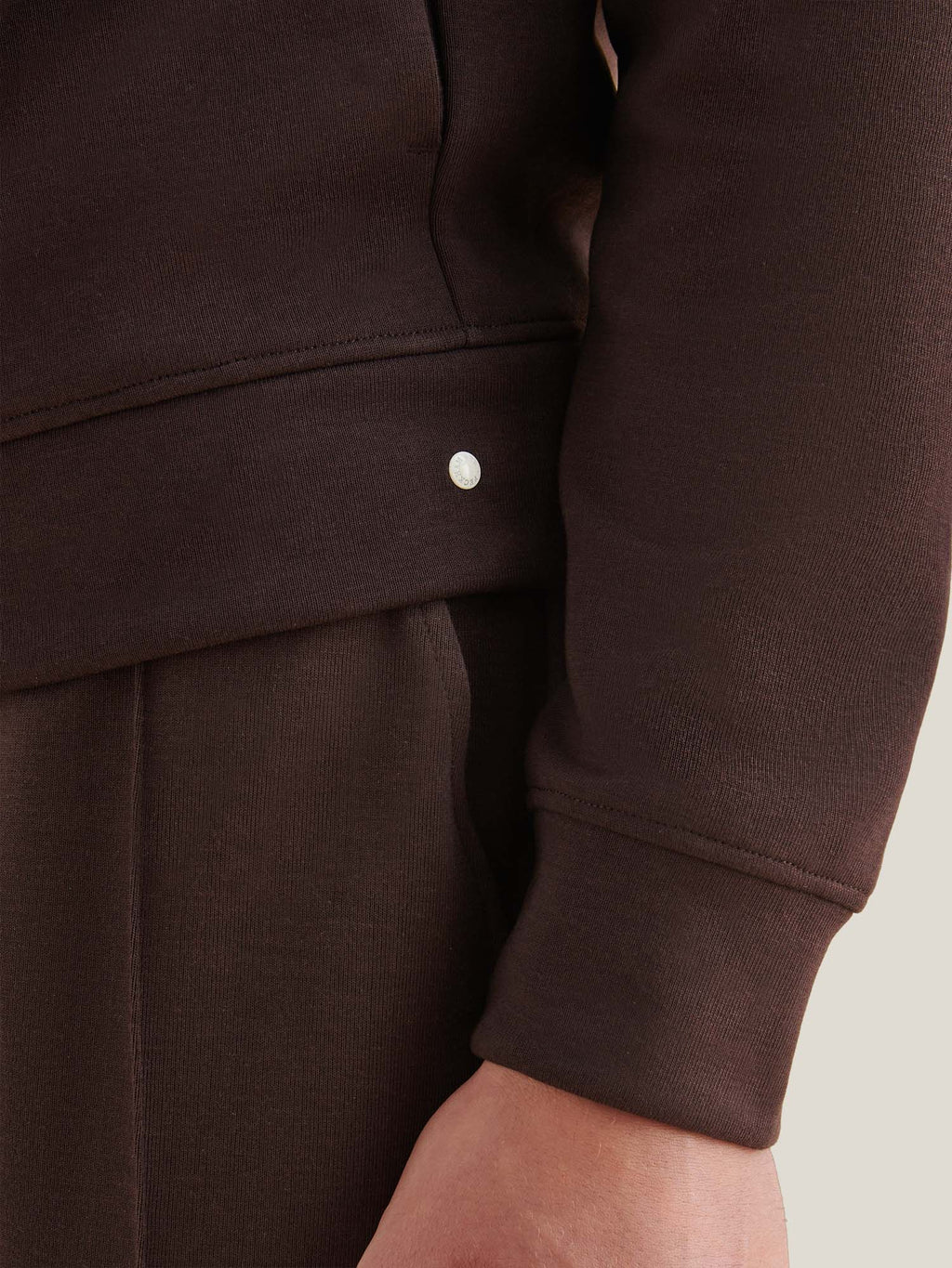 Jersey Interlock Zip Funnel Sweat in Java