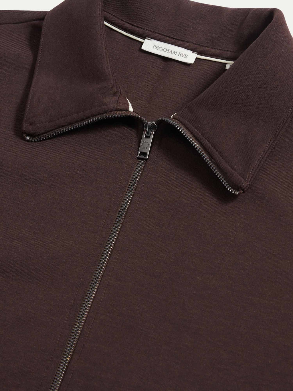 Jersey Interlock Zip Funnel Sweat in Java