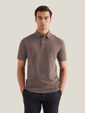 Slub Jersey Polo Shirt in Iron