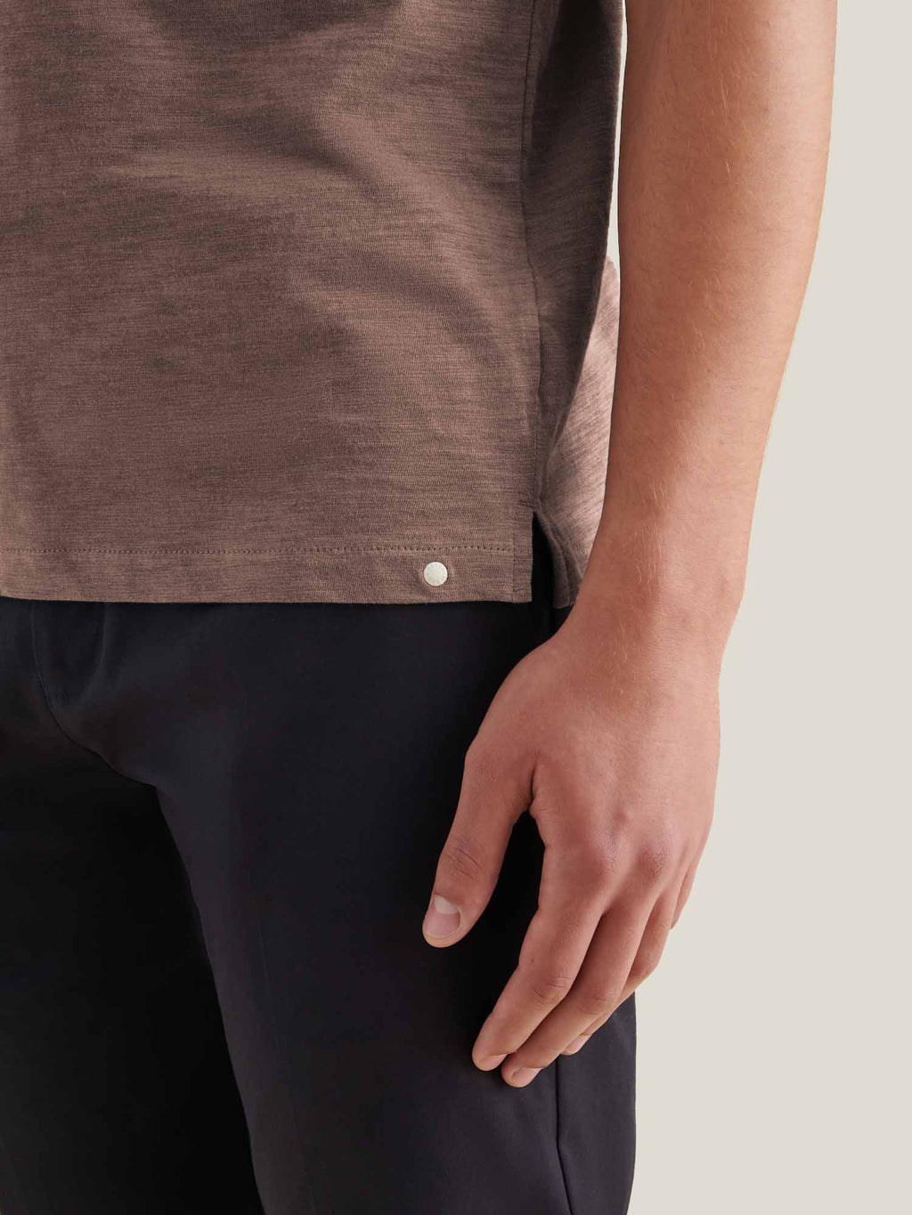 Slub Jersey Polo Shirt in Iron