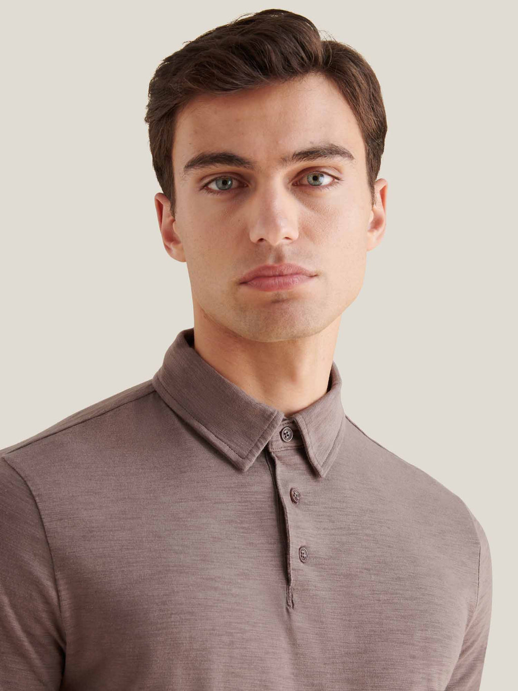 Slub Jersey Polo Shirt in Iron