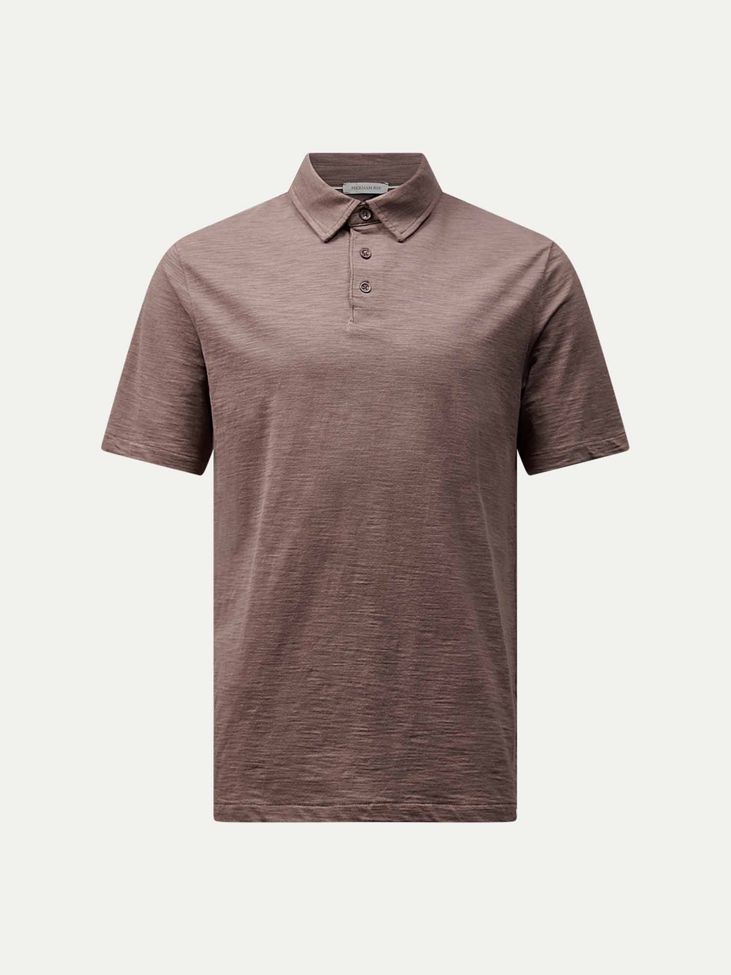 Slub Jersey Polo Shirt in Iron