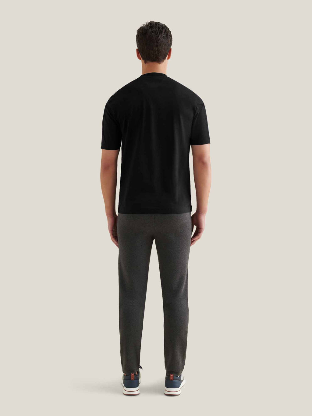 Mercerised Cotton T-Shirt Black