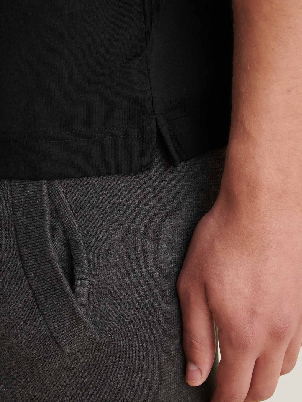 Mercerised Cotton T-Shirt Black