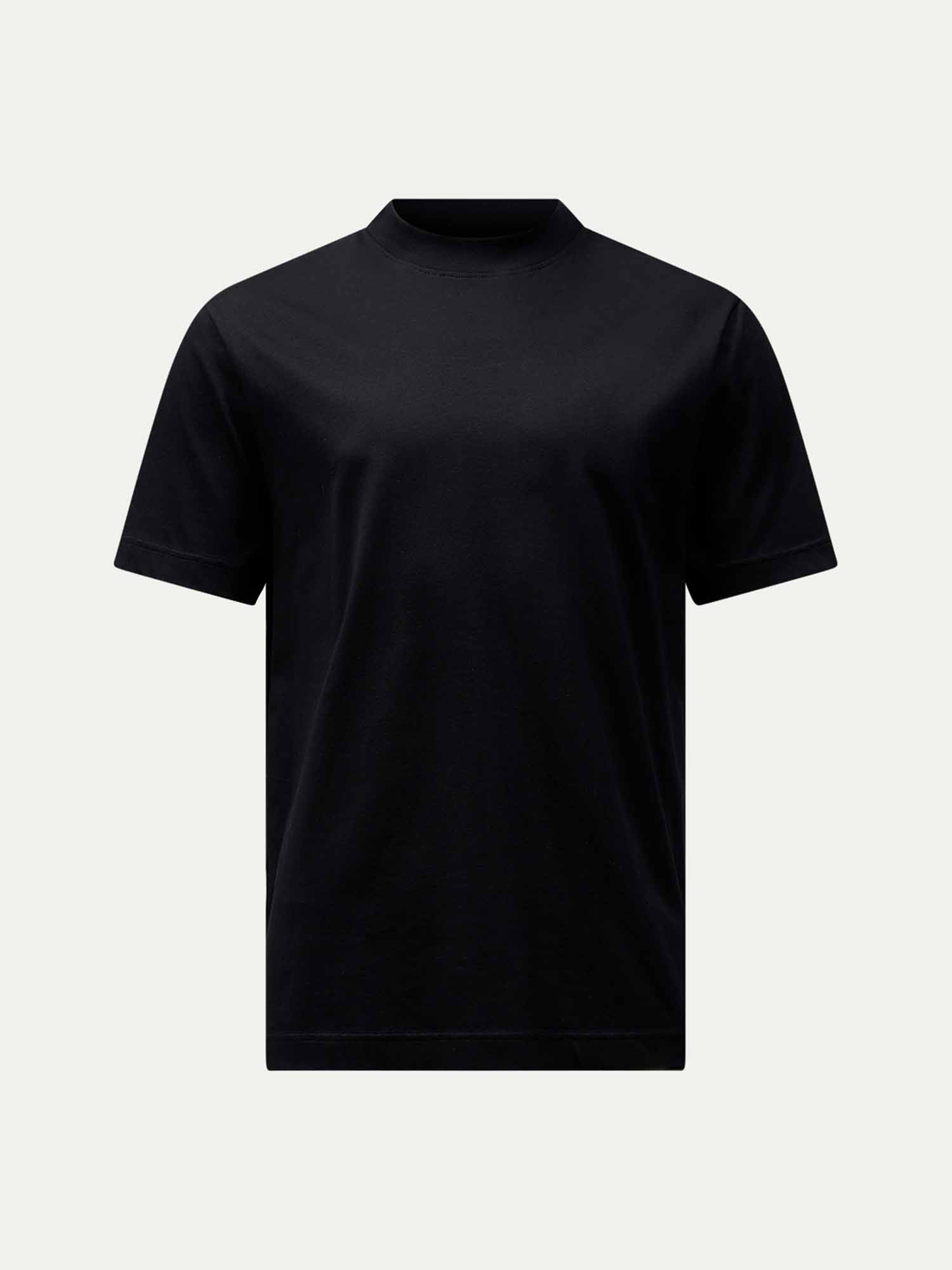 Mercerised Cotton T-Shirt Black
