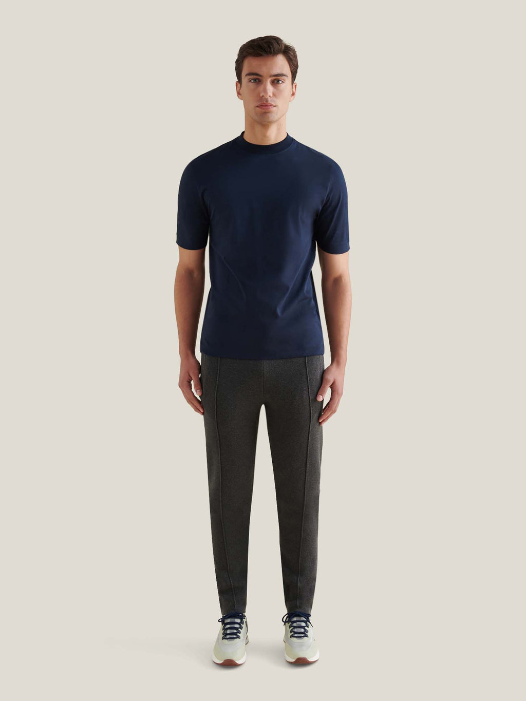 Mercerised Cotton T-Shirt Dark Sapphire Navy