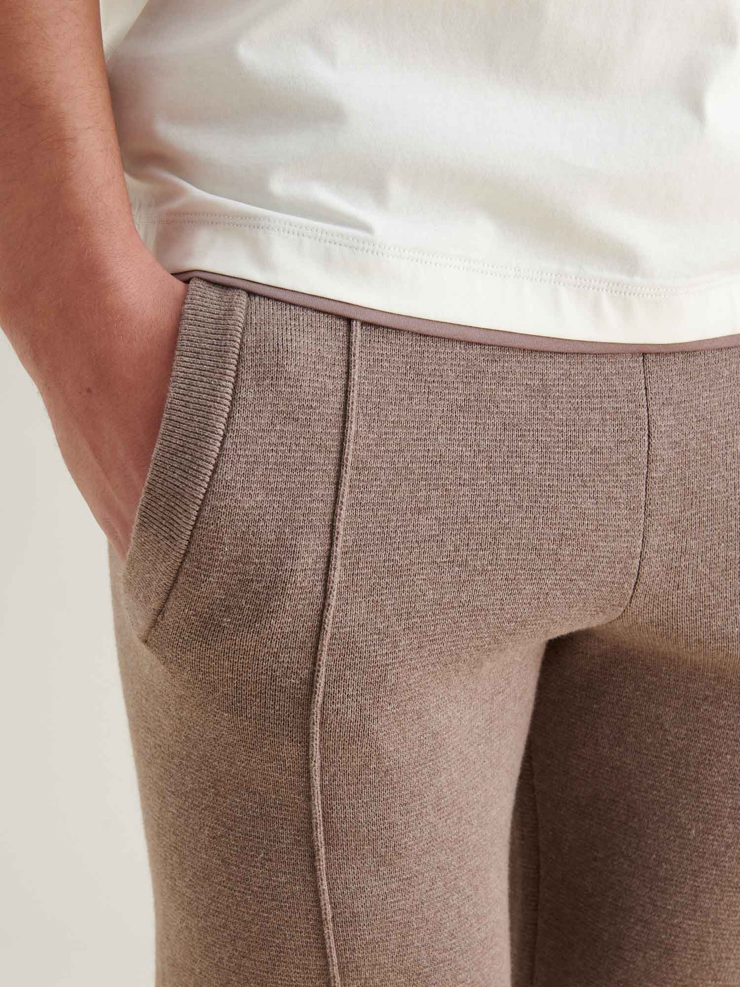 Double Layer Mercerised Cotton T-Shirt Egret