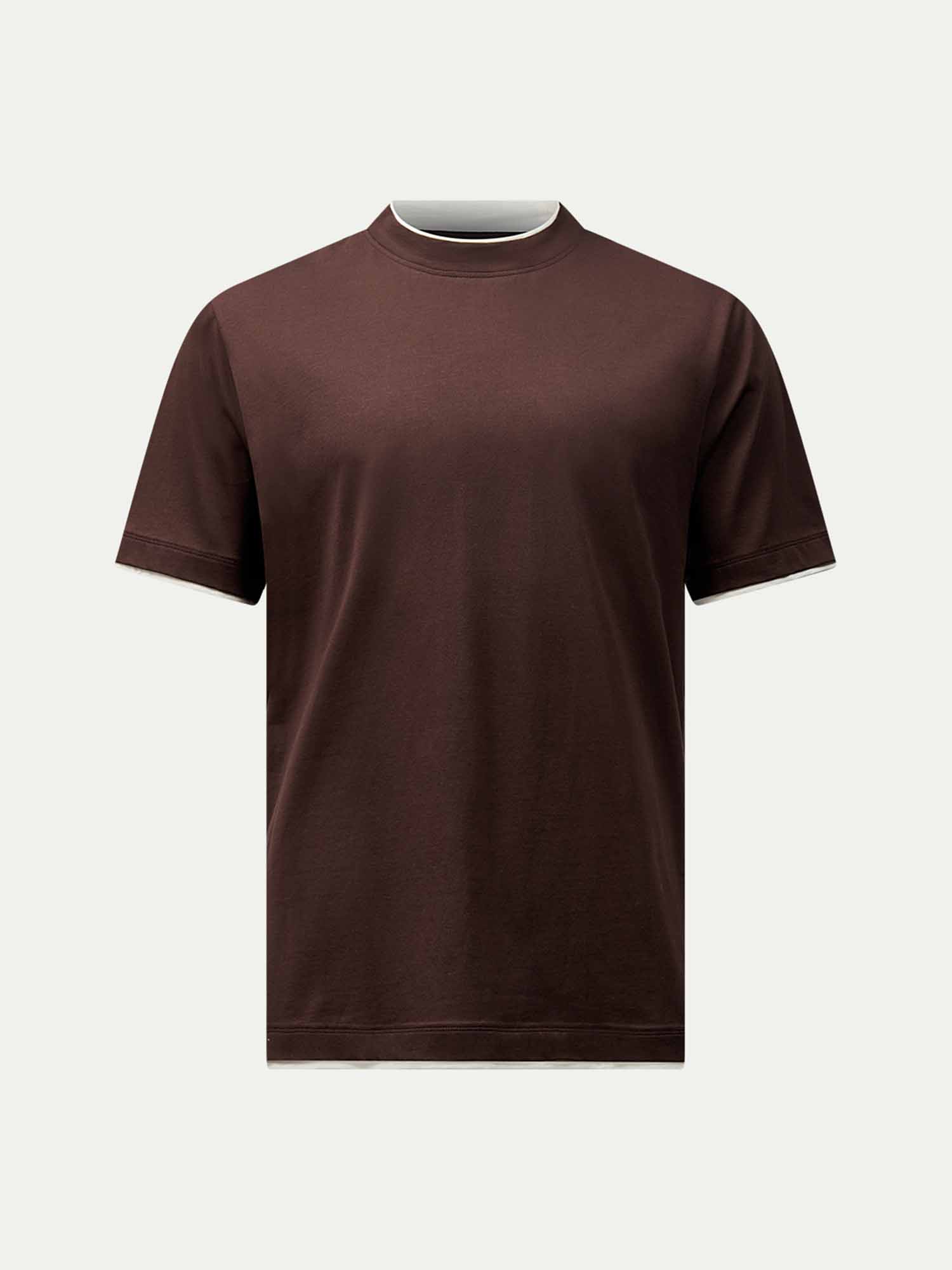 Double Layer Mercerised Cotton T-Shirt Java