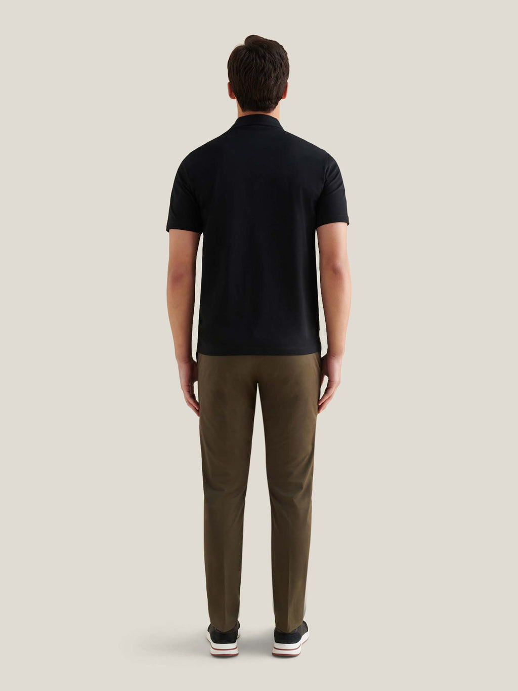 Mercerised Cotton Polo Shirt Black