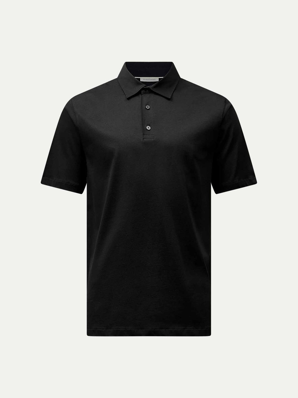 Mercerised Cotton Polo Shirt Black