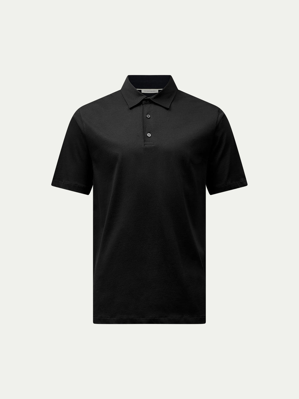 Mercerised Cotton Polo Shirt Black