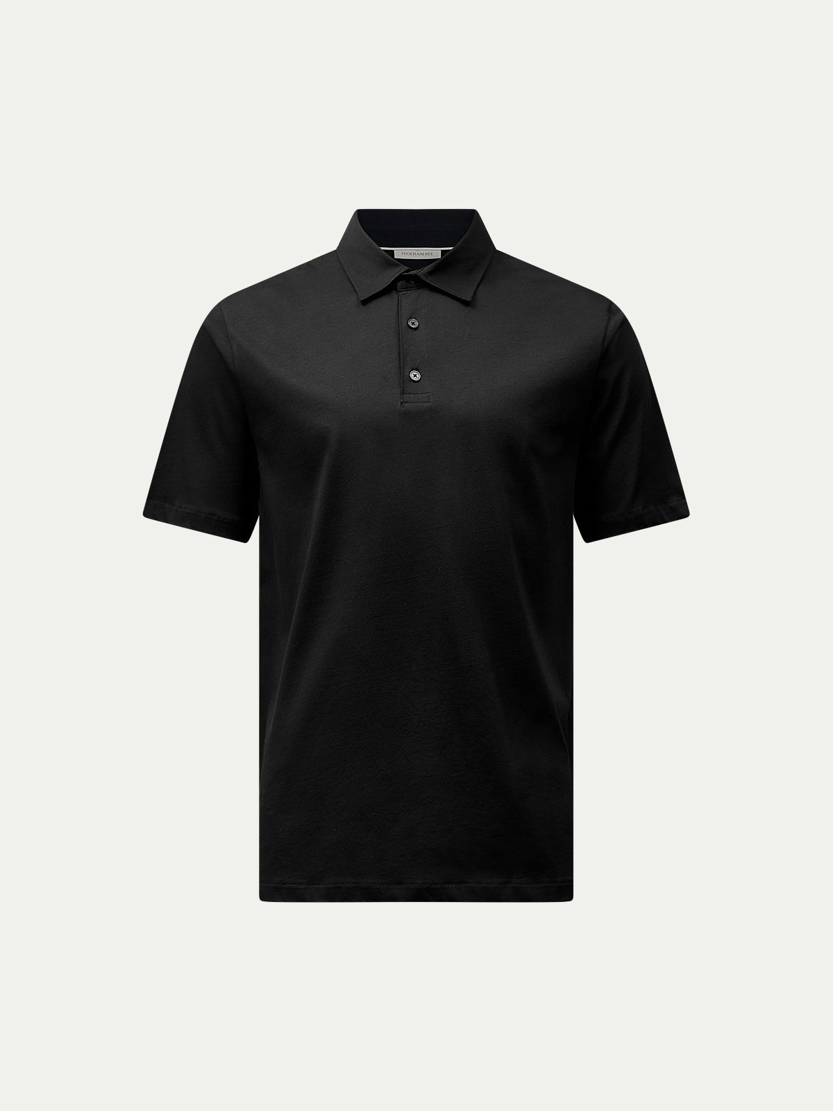 Mercerised Cotton Polo Shirt Black