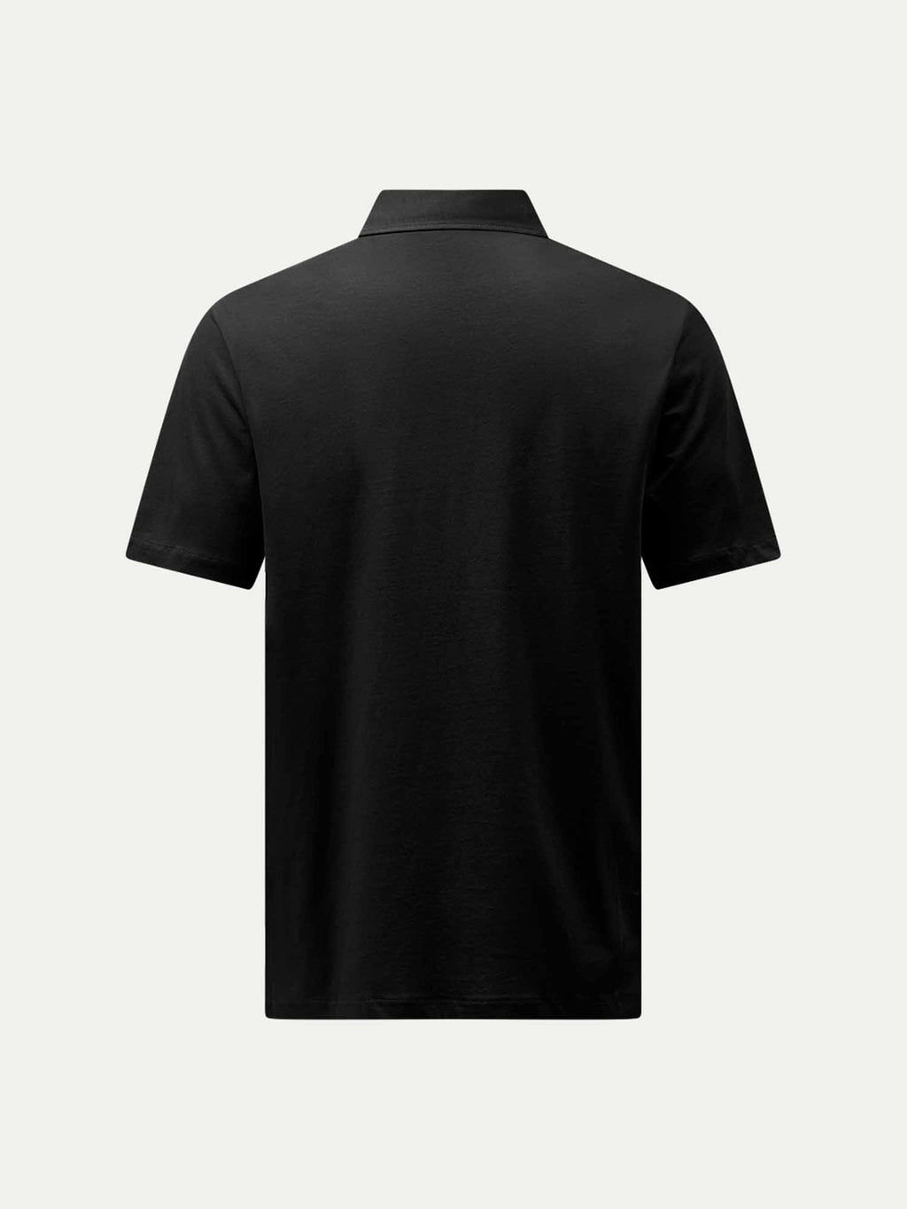 Mercerised Cotton Polo Shirt Black