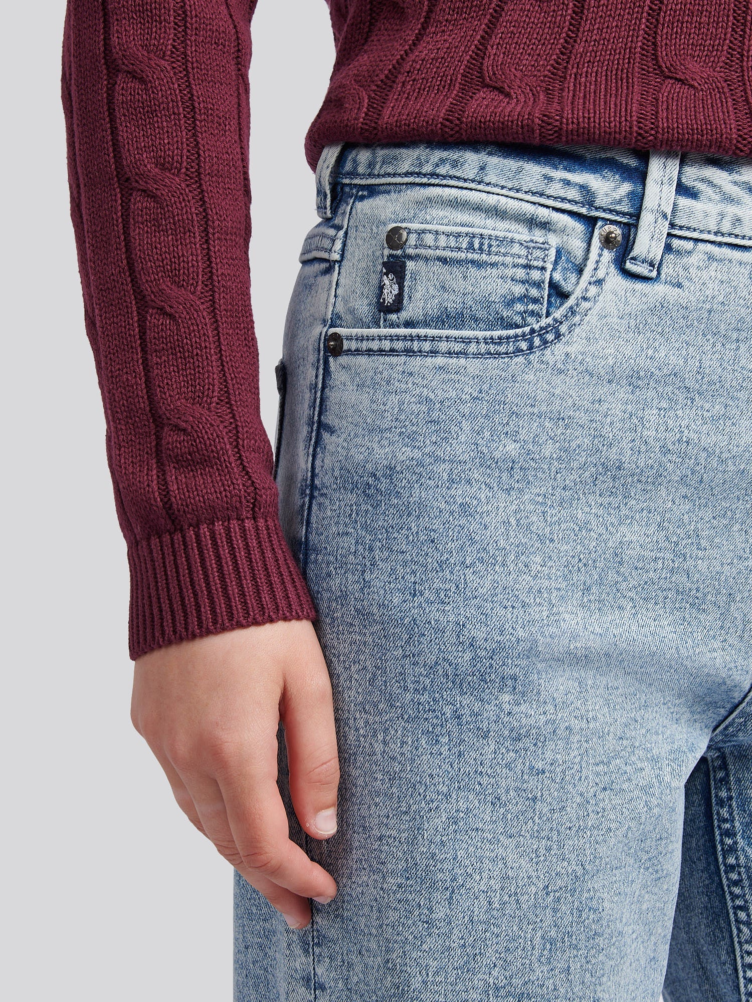 Womens Straight Fit Jean Stone Wash WUP