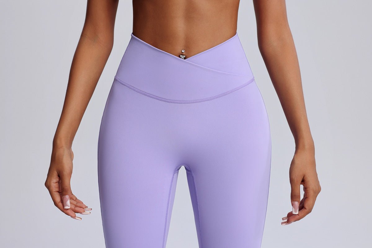 Crisscross Waist Flared Yoga Pants