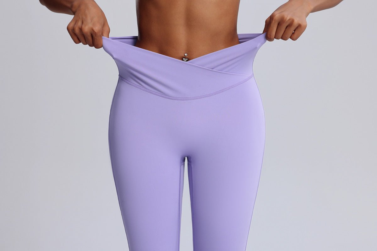 Crisscross Waist Flared Yoga Pants